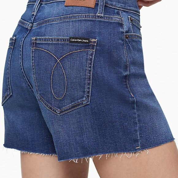 Calvin Klein Denim High Rise Cut Off Shorts 6 - Picture 3 of 11